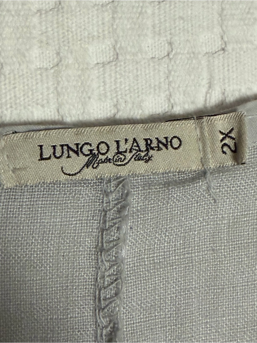 Lungo L’Arno Tunic Size 2X Made In Italy 100% Linen Gray Pockets Lagenlook - Picture 3 of 11